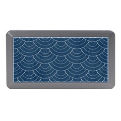 Blue Sashiko Plaid Memory Card Reader (mini) by goljakoff