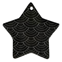 Black Sashiko Pattern Ornament (star) by goljakoff