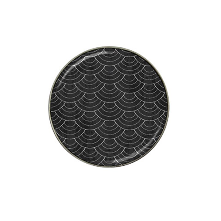 Black sashiko pattern Hat Clip Ball Marker