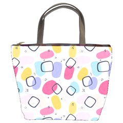 Watercolor Circles  Abstract Watercolor Bucket Bag by SychEva