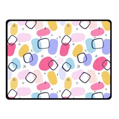 Watercolor Circles  Abstract Watercolor Double Sided Fleece Blanket (small)  by SychEva