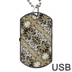 Vintage Ornate Interlace Pattern Dog Tag Usb Flash (two Sides) by dflcprintsclothing