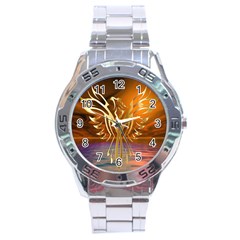 Pheonix Rising Stainless Steel Analogue Watch by icarusismartdesigns