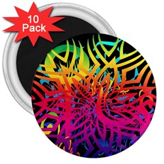 Abstract Jungle 3  Magnets (10 Pack) 