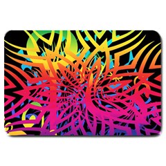 Abstract Jungle Large Doormat  by icarusismartdesigns