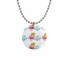 Floral Nature 1  Button Necklace by Sparkle