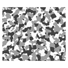 Camouflage Gris/blanc Double Sided Flano Blanket (small)  by kcreatif