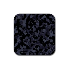 Camouflage Violet Rubber Coaster (square)  by kcreatif