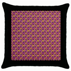 Geometric Groovy Pattern Throw Pillow Case (black) by designsbymallika