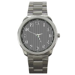 Bande Noir/blanc  Sport Metal Watch by kcreatif