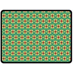 Green Floral Pattern Fleece Blanket (large)  by designsbymallika