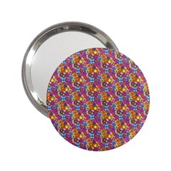 Groovy Floral Pattern 2 25  Handbag Mirrors by designsbymallika