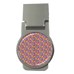 Groovy Floral Pattern Money Clips (round) 