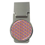 Groovy Floral Pattern Money Clips (Round)  Front