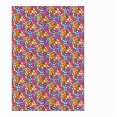 Groovy Floral Pattern Small Garden Flag (two Sides)
