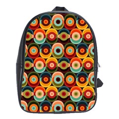 Multicolor Geometric Pattern School Bag (large) by designsbymallika