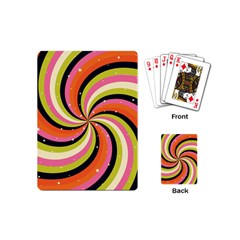 Psychedelic Groovy Orange Playing Cards Single Design (mini) by designsbymallika