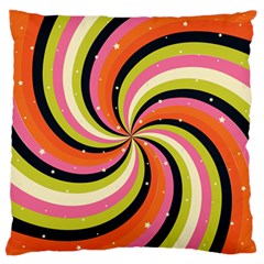 Psychedelic Groovy Orange Standard Flano Cushion Case (one Side) by designsbymallika