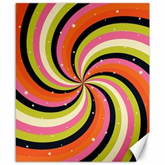 Psychedelic Groovy Orange Canvas 8  X 10  by designsbymallika