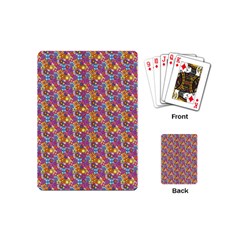 Summer Floral Pattern Playing Cards Single Design (mini) by designsbymallika