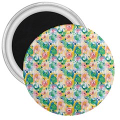 Water Color Floral Pattern 3  Magnets by designsbymallika