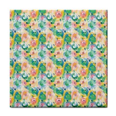 Water Color Floral Pattern Face Towel by designsbymallika