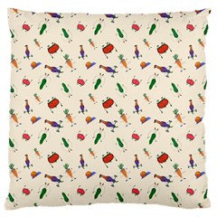 Vegetables Athletes Large Cushion Case (one Side) by SychEva