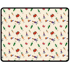 Vegetables Athletes Double Sided Fleece Blanket (medium)  by SychEva