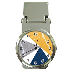 Pattern Abstrait Effet Bleu/jaune Money Clip Watches by kcreatif