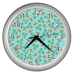 1ca64105-e9a5-48b8-8afe-fd889f7f199f Wall Clock (silver) by SychEva