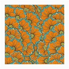 Orange Flowers Medium Glasses Cloth by goljakoff