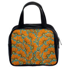 Orange Flowers Classic Handbag (two Sides) by goljakoff