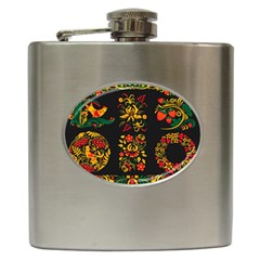 Hohloma Ornament Hip Flask (6 Oz) by goljakoff