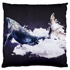 Blue Whale Dream Standard Flano Cushion Case (two Sides) by goljakoff