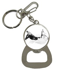 Blue Whale In Clouds Bottle Opener Key Chain by goljakoff