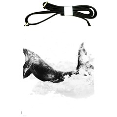 Blue Whale In Clouds Shoulder Sling Bag by goljakoff