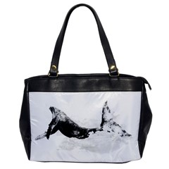 Blue Whale In Clouds Oversize Office Handbag by goljakoff