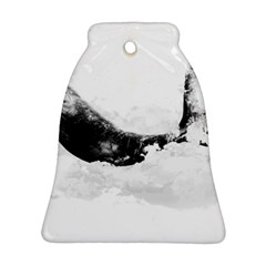 Blue Whale In Clouds Bell Ornament (two Sides)