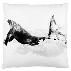 Blue Whale In Clouds Standard Flano Cushion Case (two Sides) by goljakoff