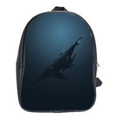 Whales Family School Bag (large) by goljakoff