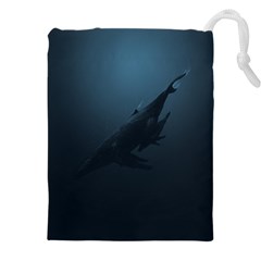 Whales Family Drawstring Pouch (4xl) by goljakoff