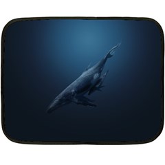 Blue Whales Fleece Blanket (mini) by goljakoff