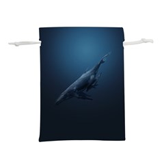 Blue Whales Lightweight Drawstring Pouch (l) by goljakoff
