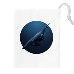 Blue Whales Drawstring Pouch (5xl) by goljakoff