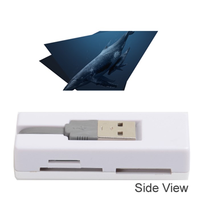 Whales in deep ocean Memory Card Reader (Stick)