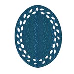 Algae and aquatic plants Oval Filigree Ornament (Two Sides) Back