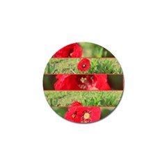 Photos Collage Coquelicots Golf Ball Marker (4 Pack)