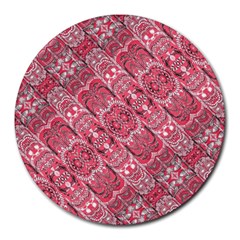 Fancy Ornament Pattern Design Round Mousepads by dflcprintsclothing