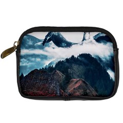 Blue Whale In The Clouds Digital Camera Leather Case by goljakoff