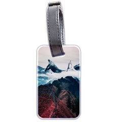 Blue Whale In The Clouds Luggage Tag (two Sides) by goljakoff